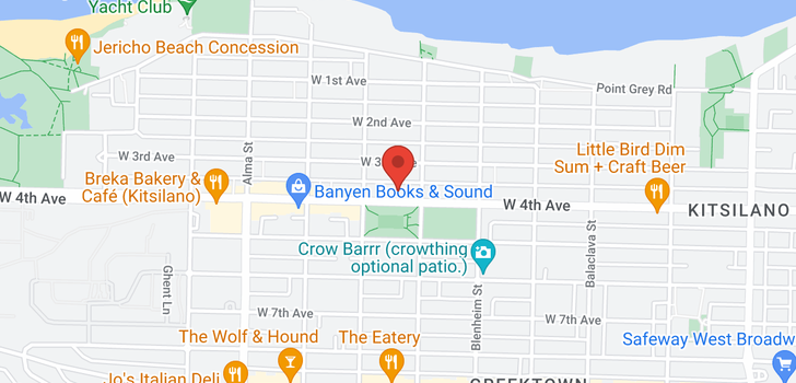 map of 2 3437 W 4TH AVENUE